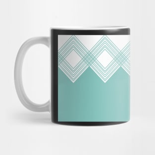 Abstract geometric pattern - blue and white. Mug